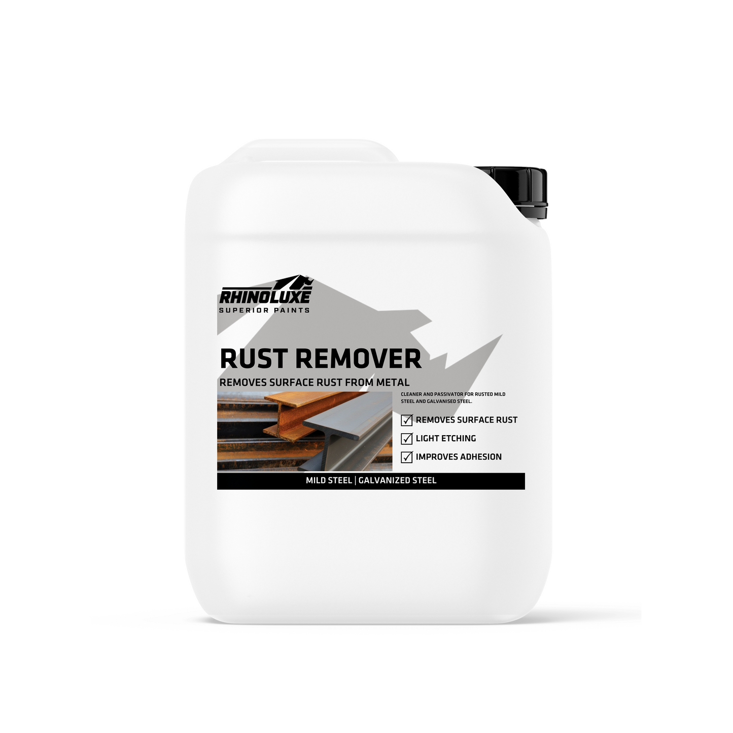 RhinoLuxe Rust Remover on a white background