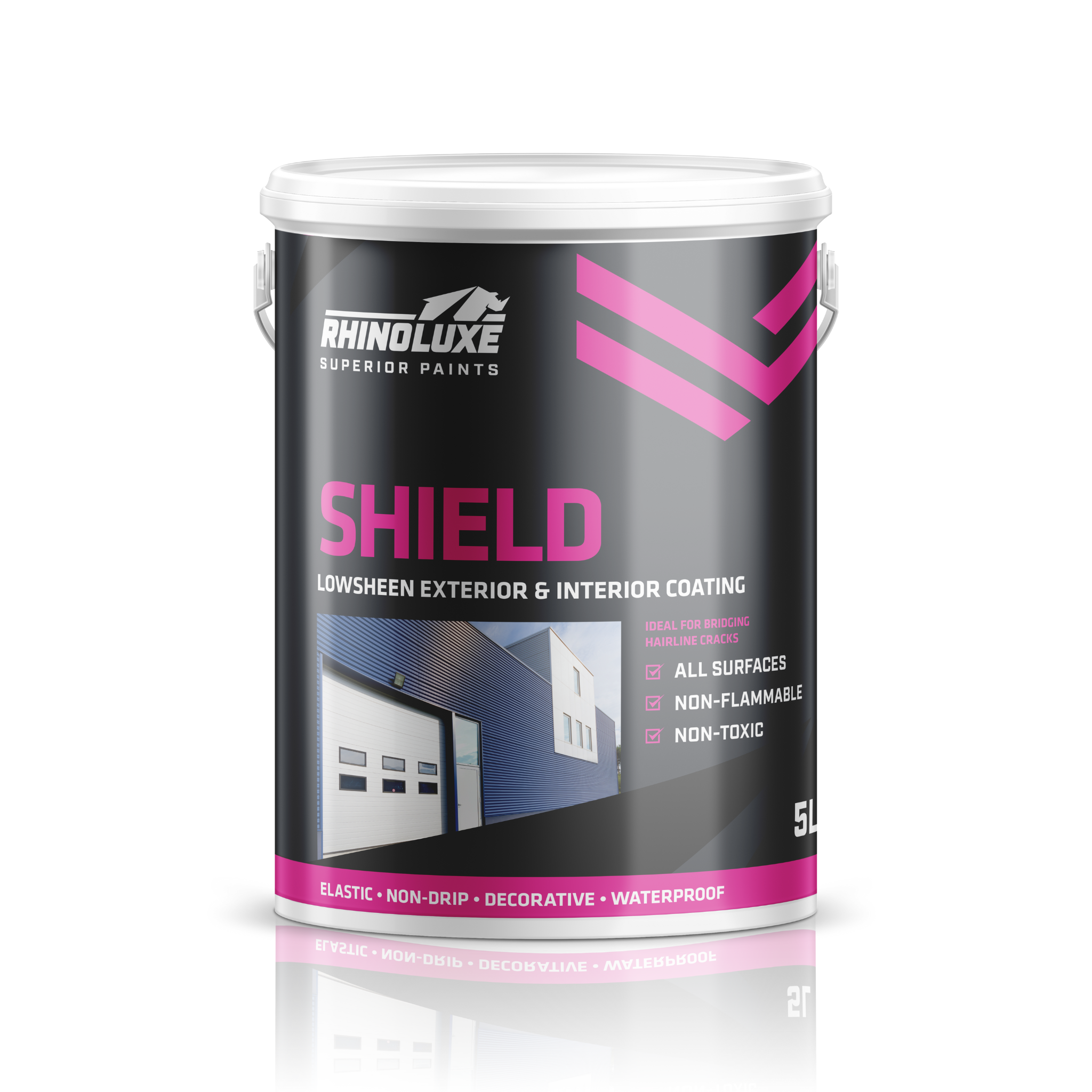 Buy Shield Premium Waterproof Paint For Roofs And Walls Rhinoluxe   RhinoluxeShield5L 